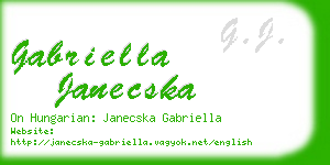 gabriella janecska business card